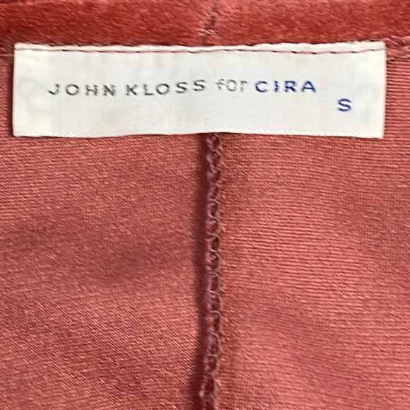 John Kloss for Cira Vintage Velour USA Made Robe with Tie in Pink - Size Small - Picture 6 of 8